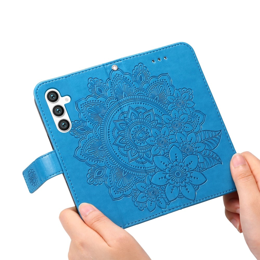 Lærveske Mandala Samsung Galaxy S23 FE blå