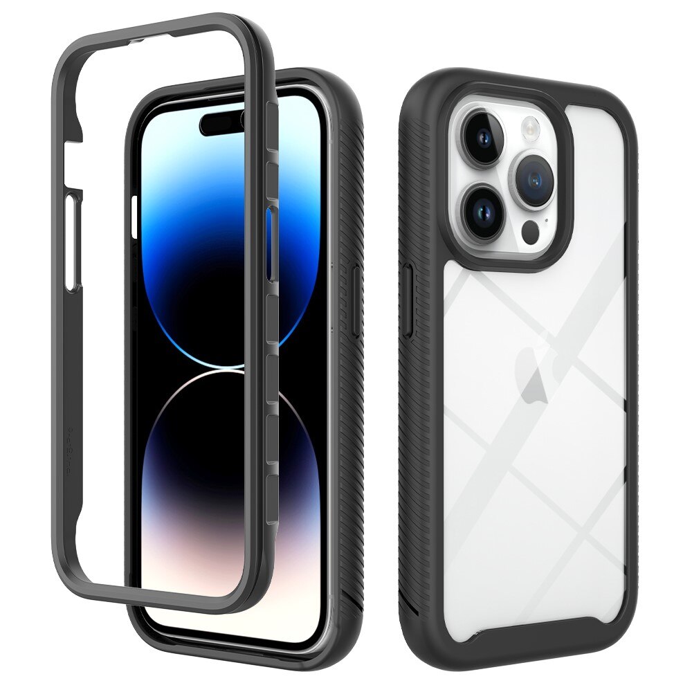 Full Cover Deksel iPhone 15 Pro Svart