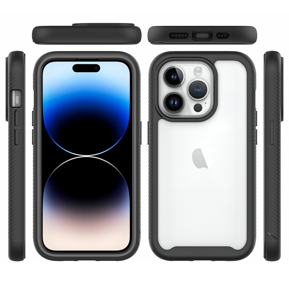Full Cover Deksel iPhone 15 Pro Svart