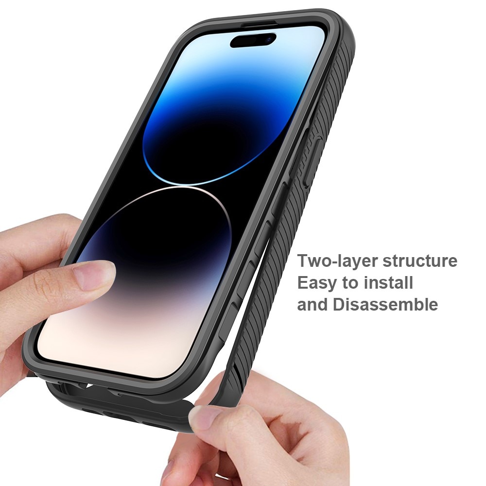Full Cover Deksel iPhone 15 Pro Svart