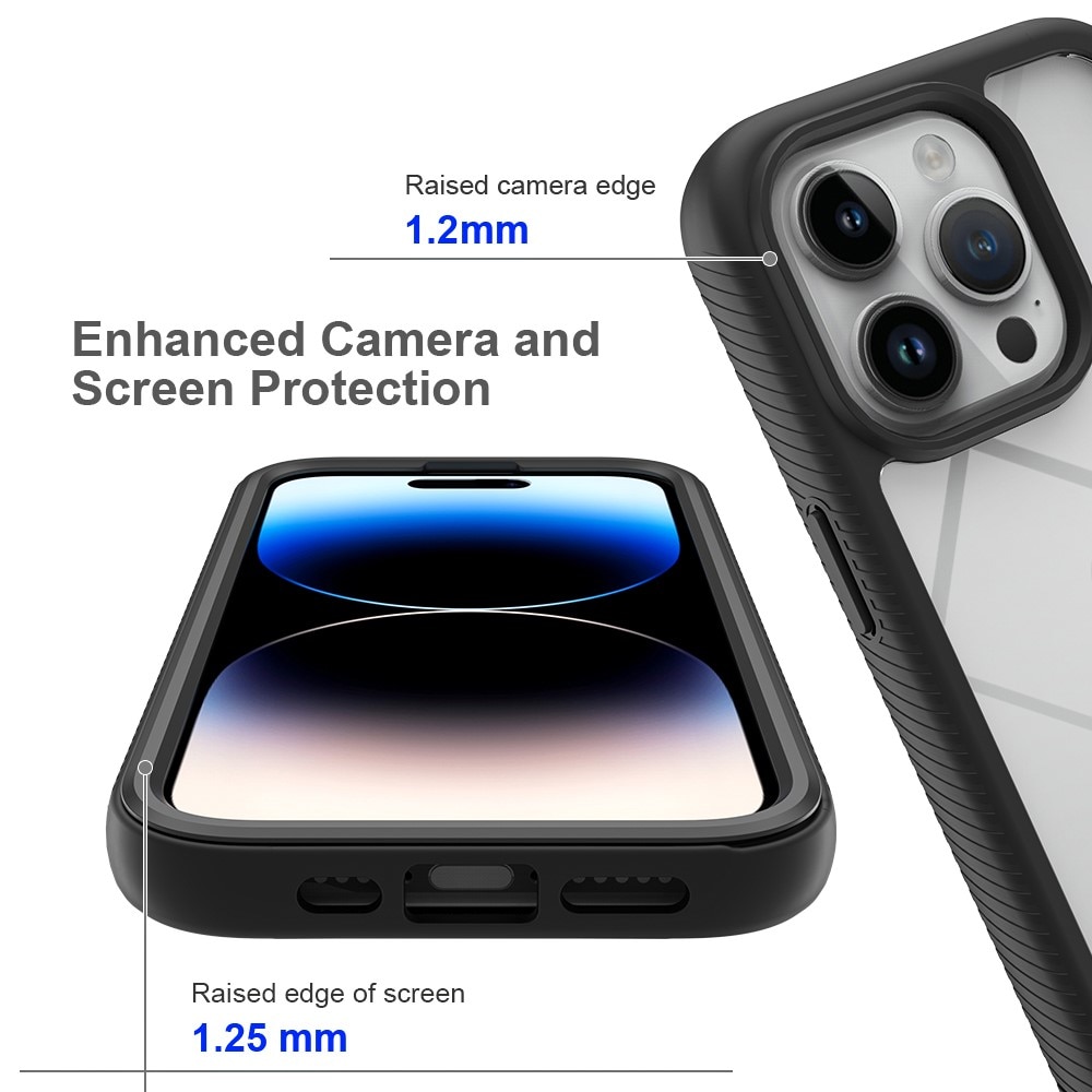 Full Cover Deksel iPhone 15 Pro Svart