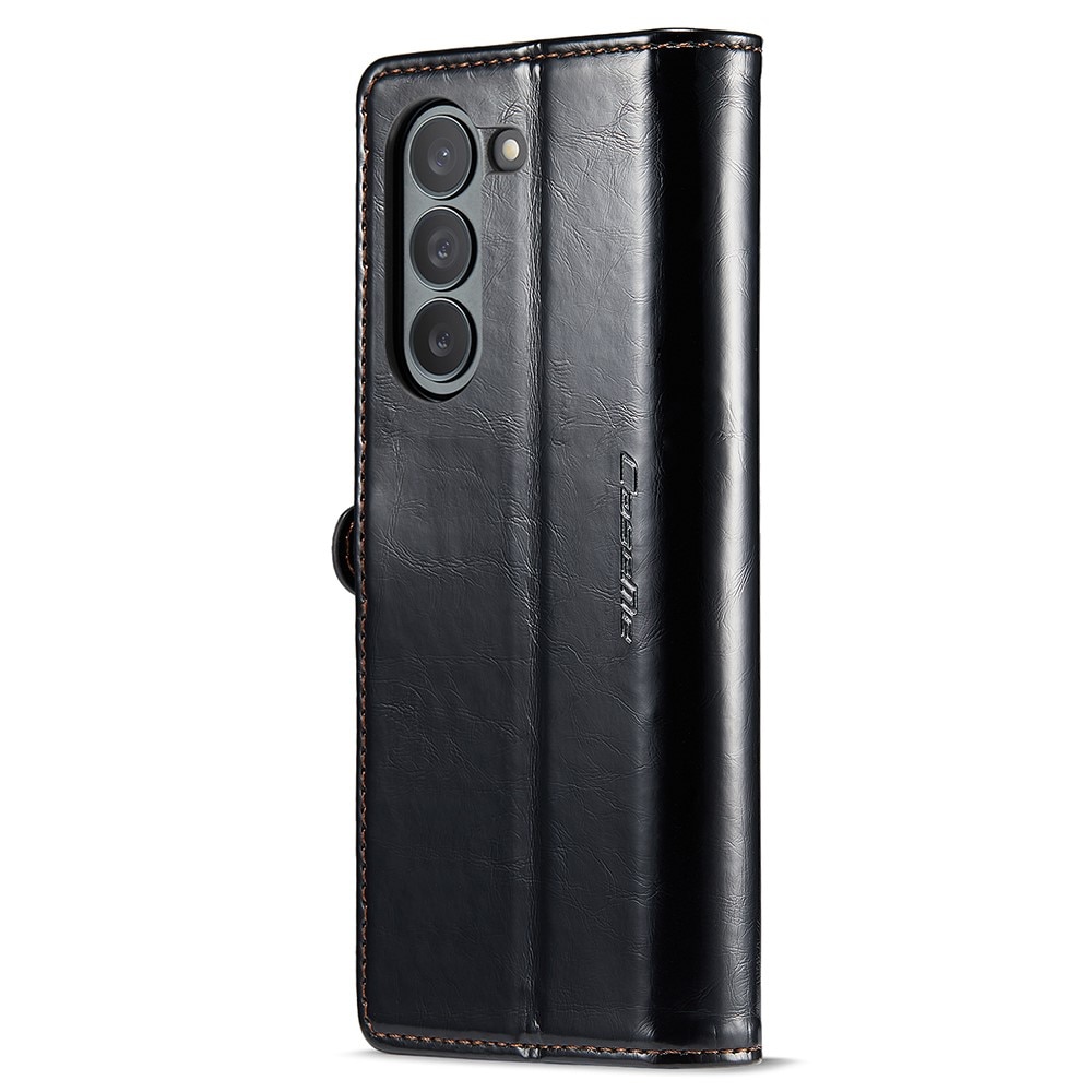 Leather Wallet Samsung Galaxy Z Fold 5 svart