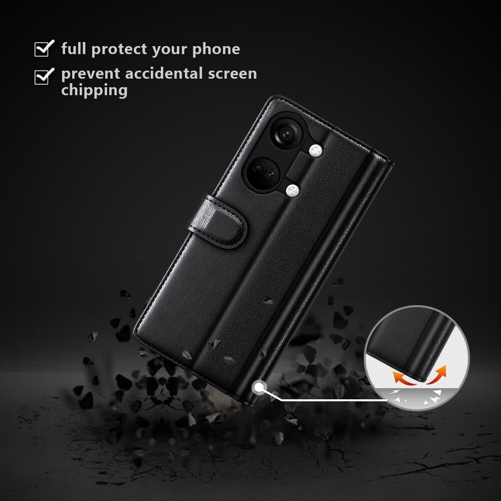Ekte Lærveske  OnePlus Nord 3 Svart