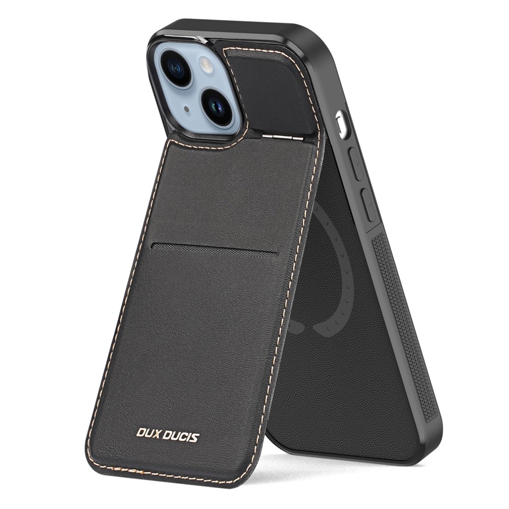 Rafi Series RFID MagSafe Wallet Stand Case iPhone 15 svart