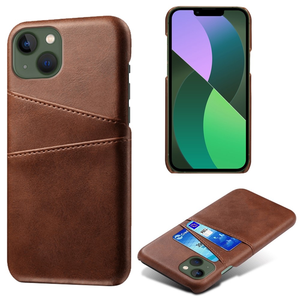 Card Slots Case iPhone 15 Plus brun