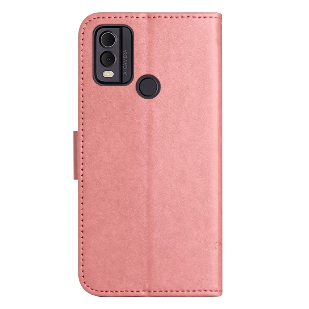 Lærveske Sommerfugler Nokia C22 rosa