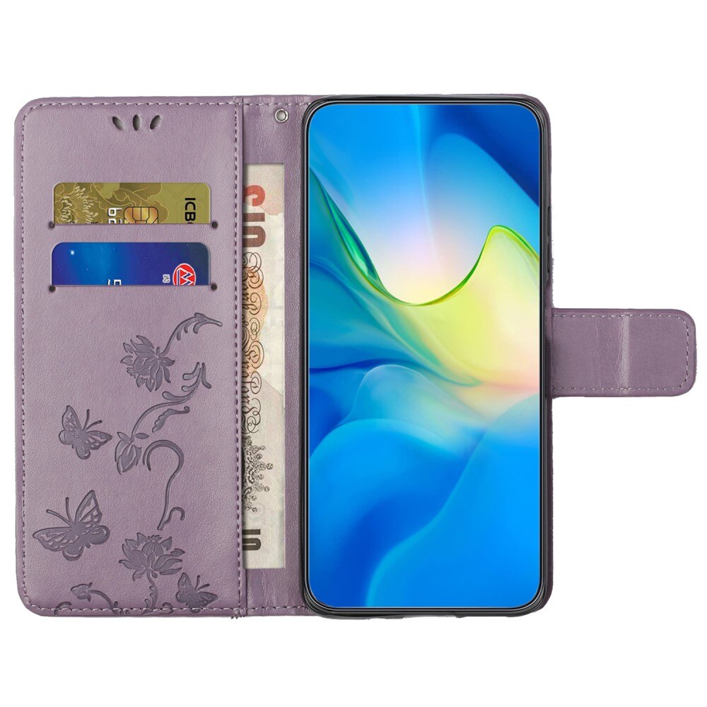 Lærveske Sommerfugler  Nokia C22 Lilla