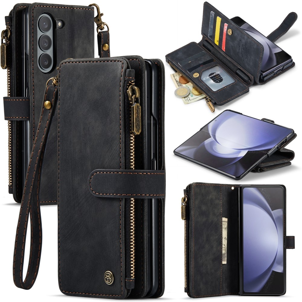 Zipper Wallet Samsung Galaxy Z Fold 5 svart