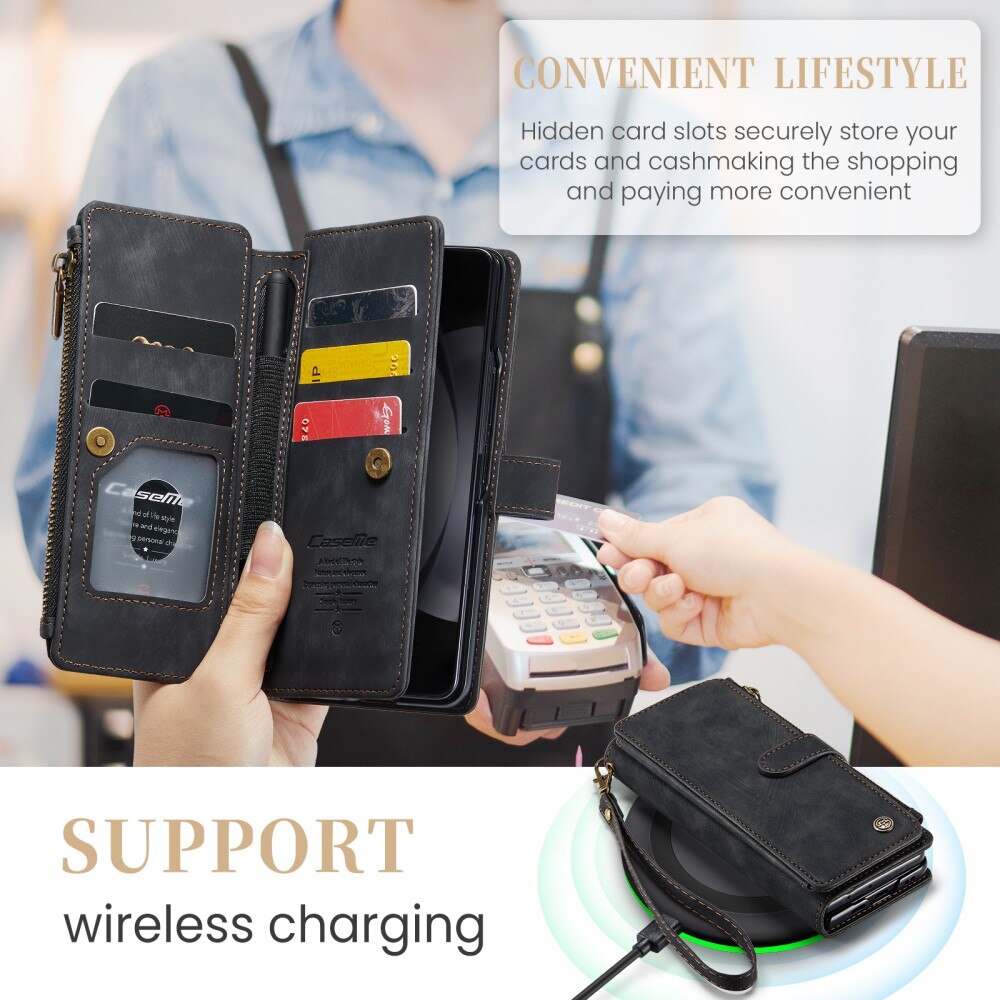 Zipper Wallet Samsung Galaxy Z Fold 5 svart