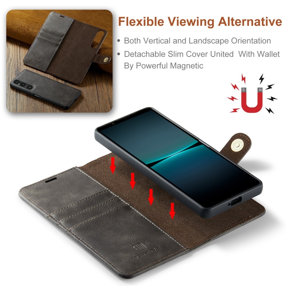 Magnet Wallet Sony Xperia 5 V Brown