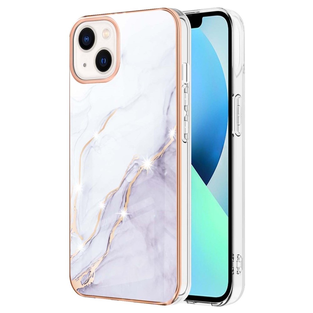 TPU Deksel iPhone 15 hvit marmor