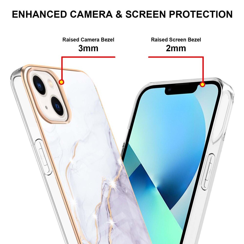 TPU Deksel iPhone 15 Plus hvit marmor