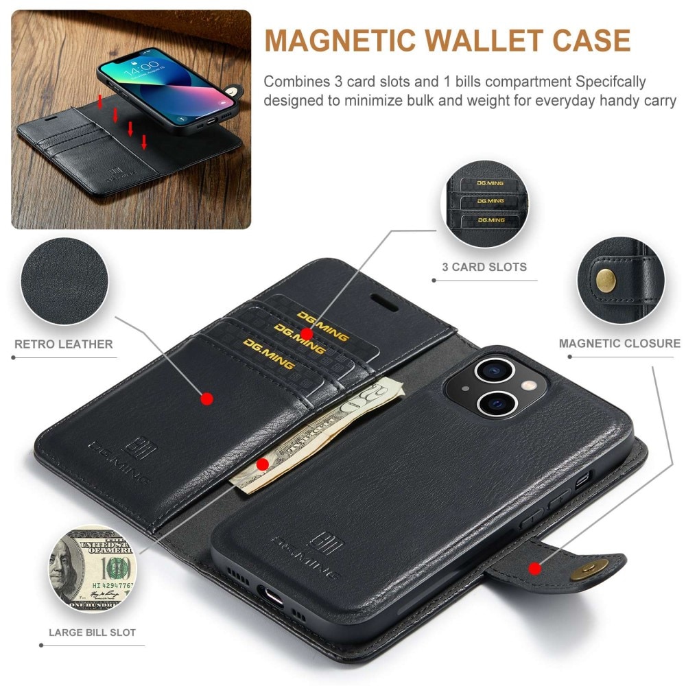 Magnet Wallet iPhone 15 Black