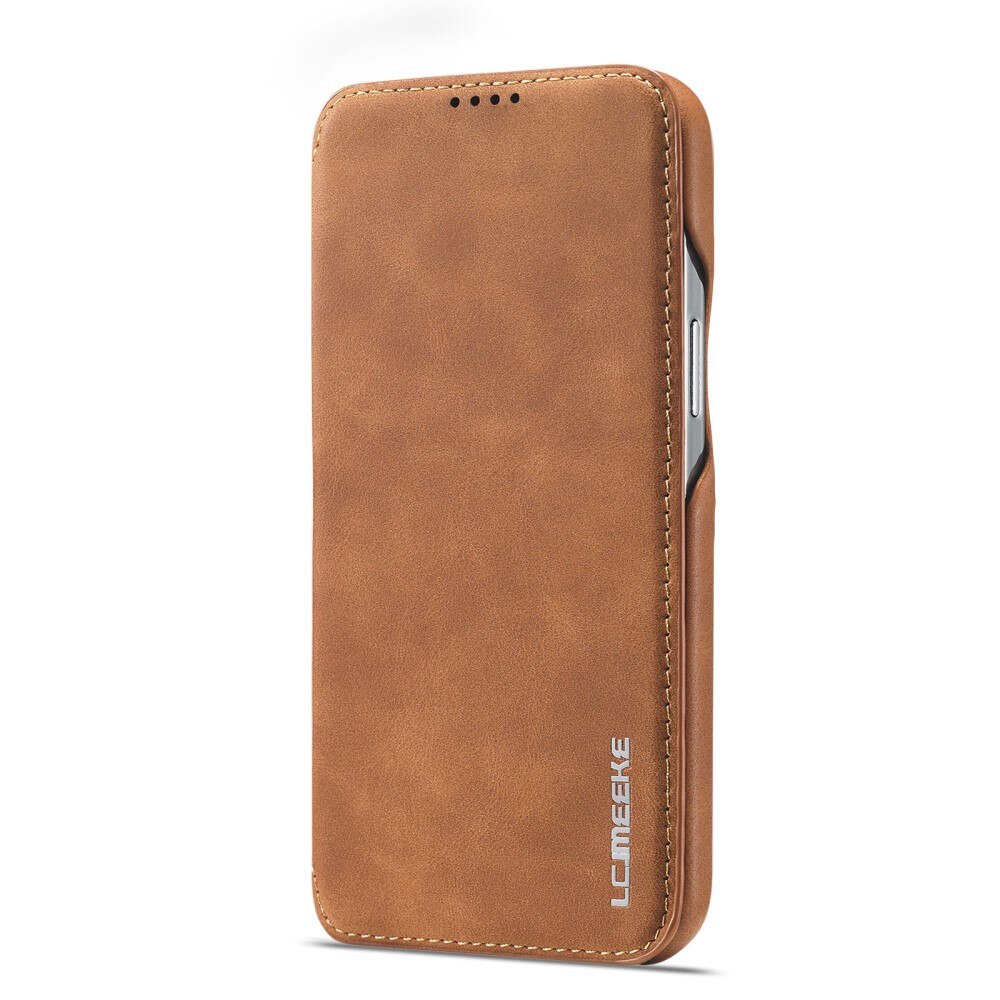 Slim Lommebokdeksel iPhone 15 Pro Max cognac