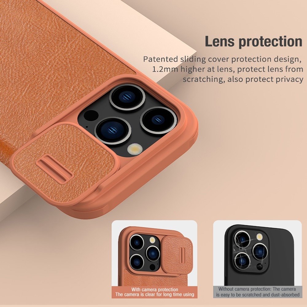 Qin Pro CamShield iPhone 15 Pro Brown