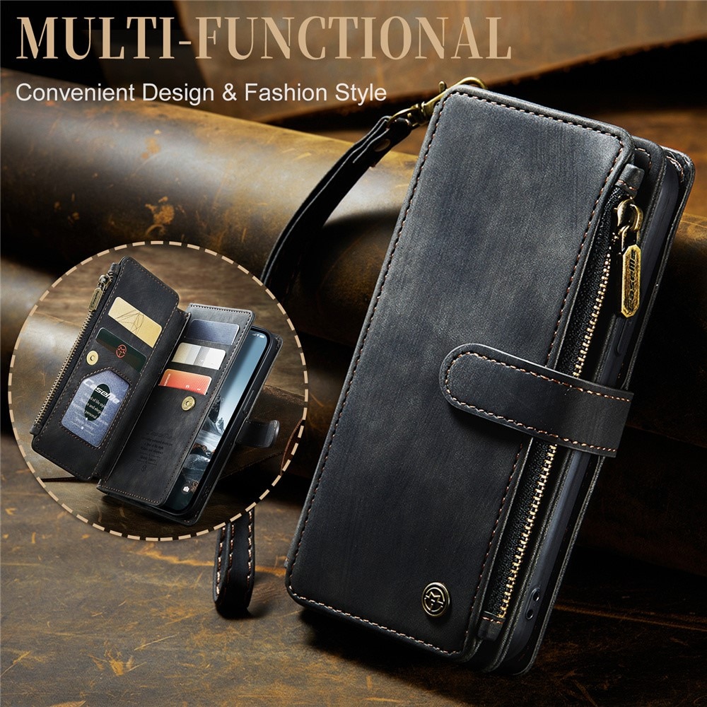 Zipper Wallet iPhone 15 Pro Max Svart