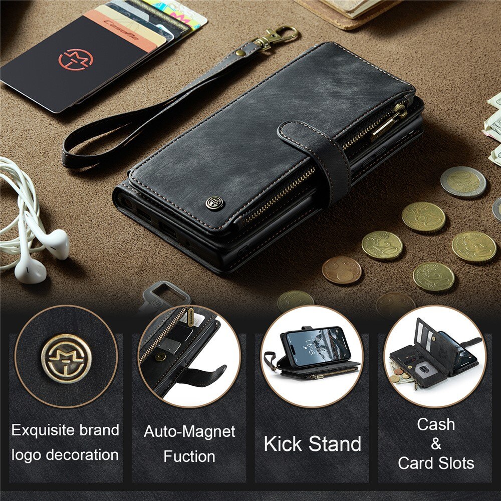 Zipper Wallet iPhone 15 Pro Max Svart