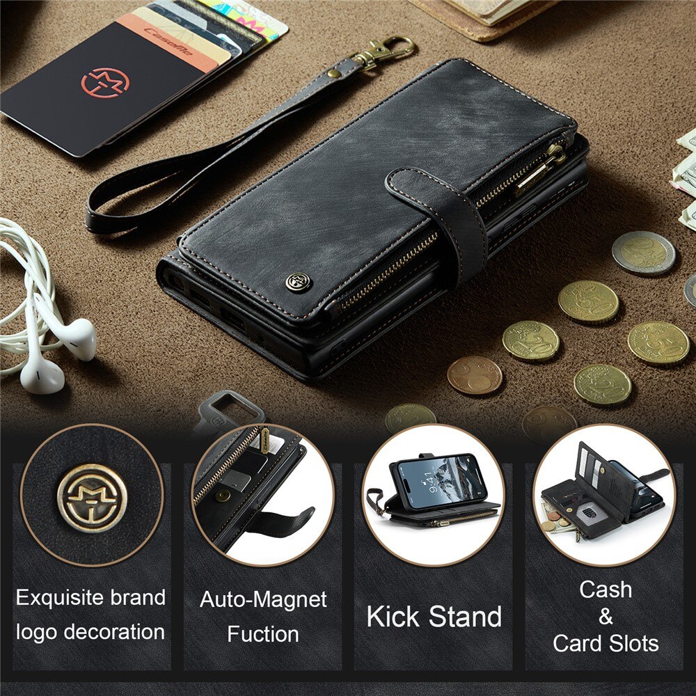 Zipper Wallet iPhone 15 Pro Max svart