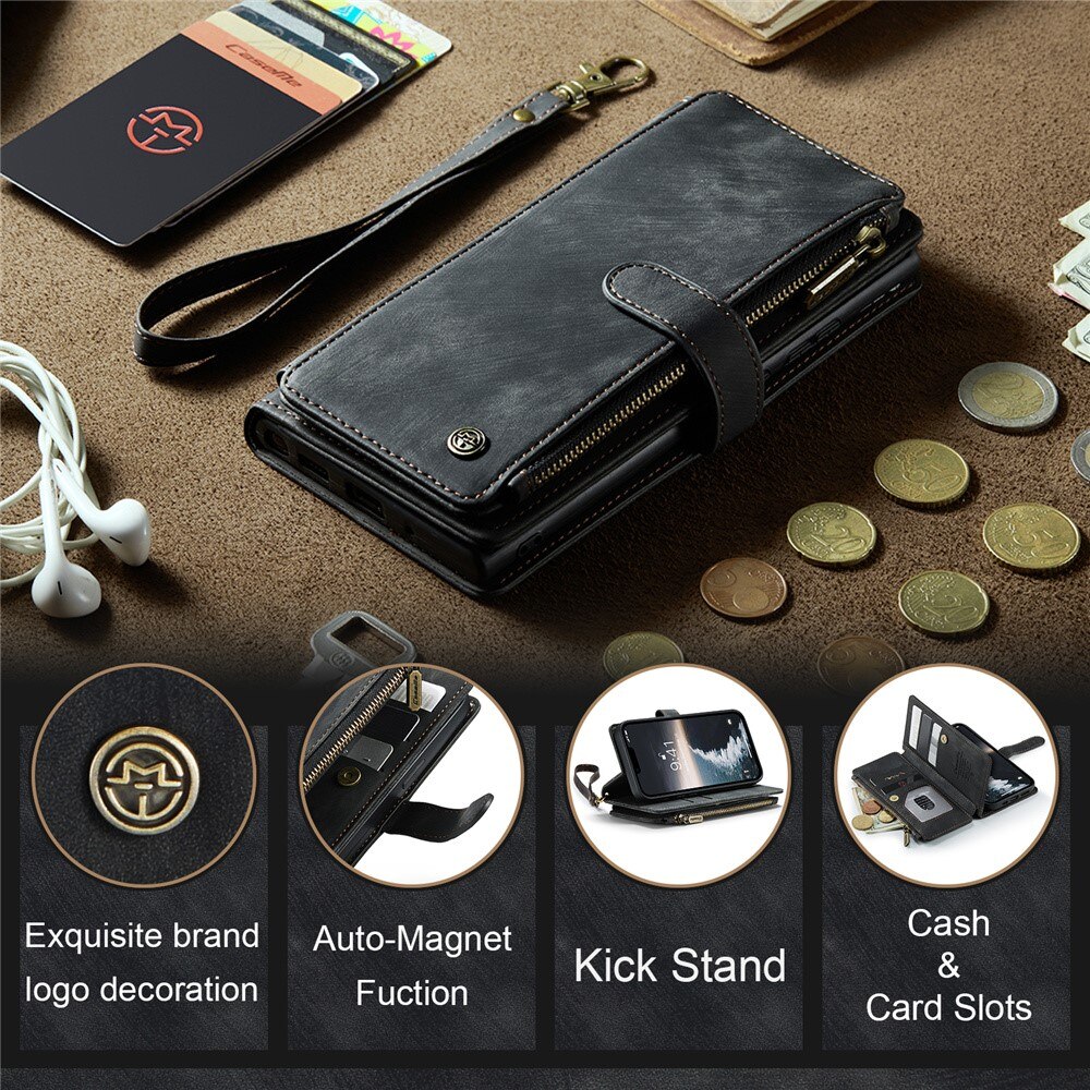 Zipper Wallet iPhone 15 Plus svart