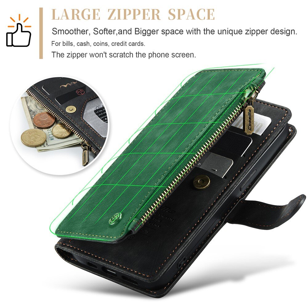 Zipper Wallet iPhone 15 svart