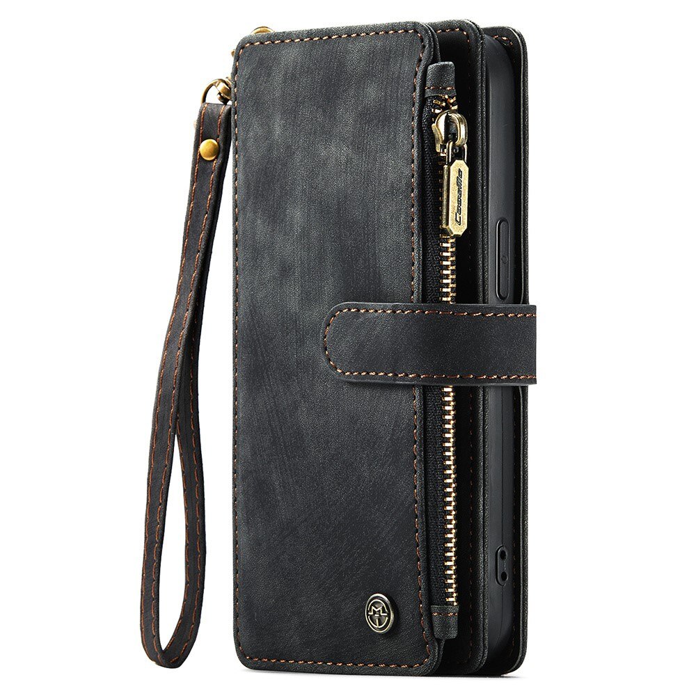 Zipper Wallet iPhone 15 Svart