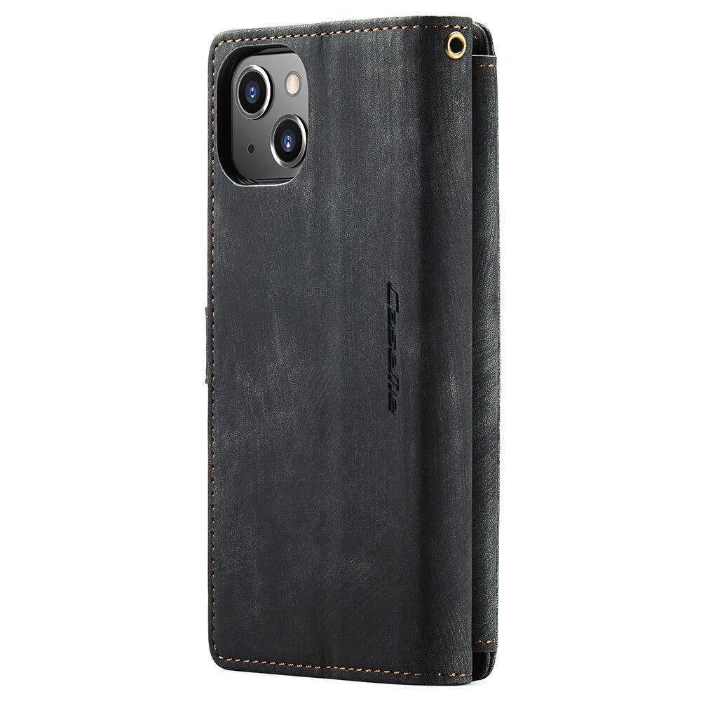 Zipper Wallet iPhone 15 Svart