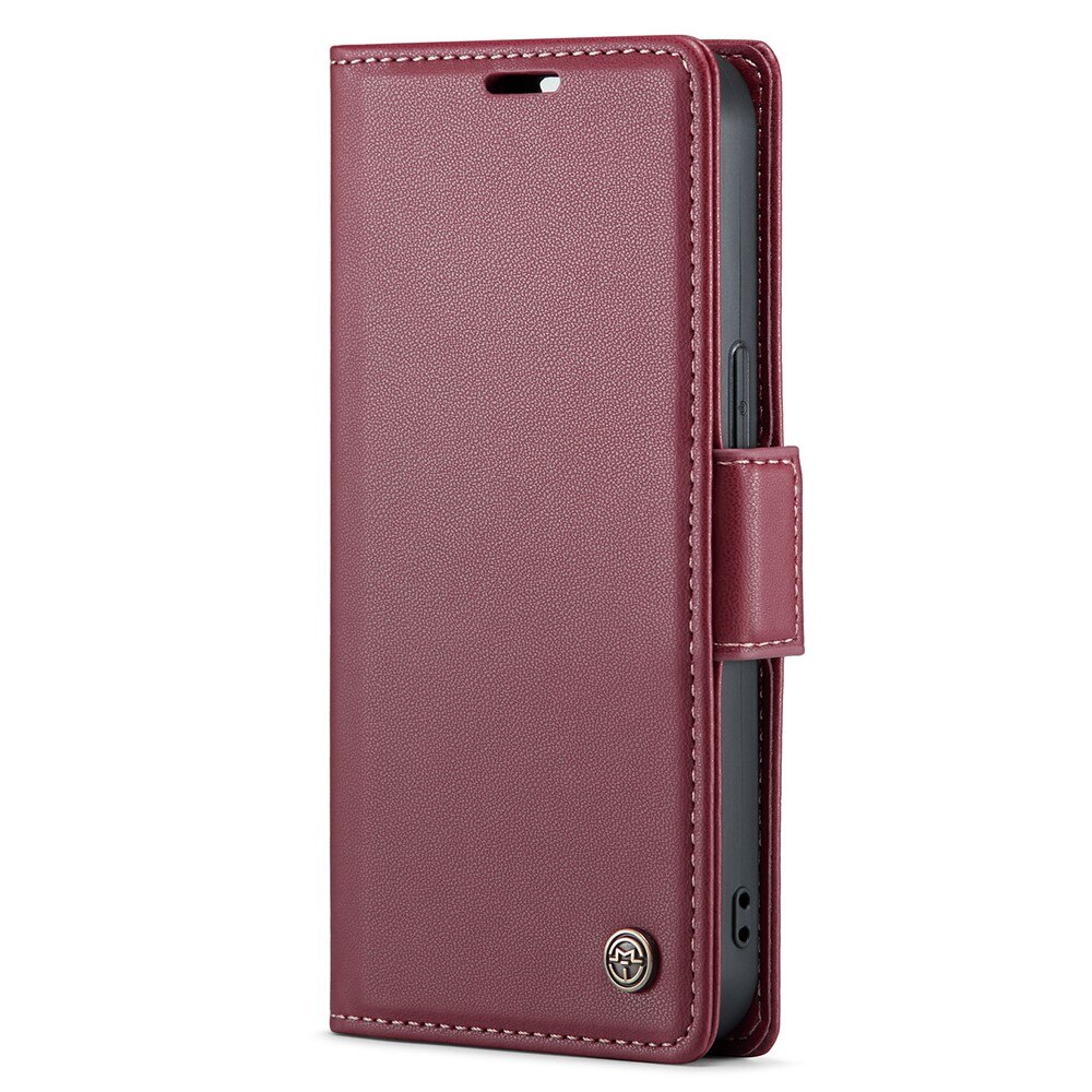 RFID blocking Slim Lommebokveske iPhone 15 Rød