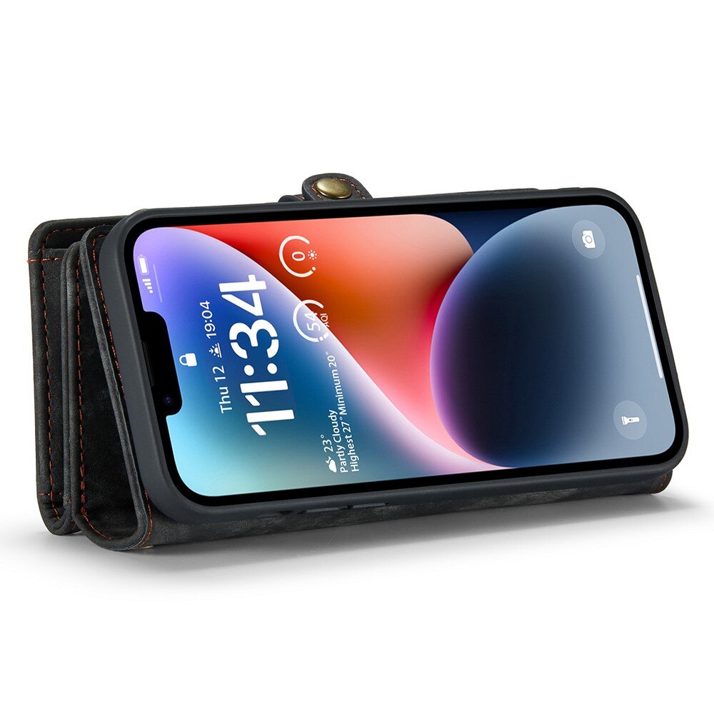 Multi-slot Lommeboksetui iPhone 15 Pro Grå