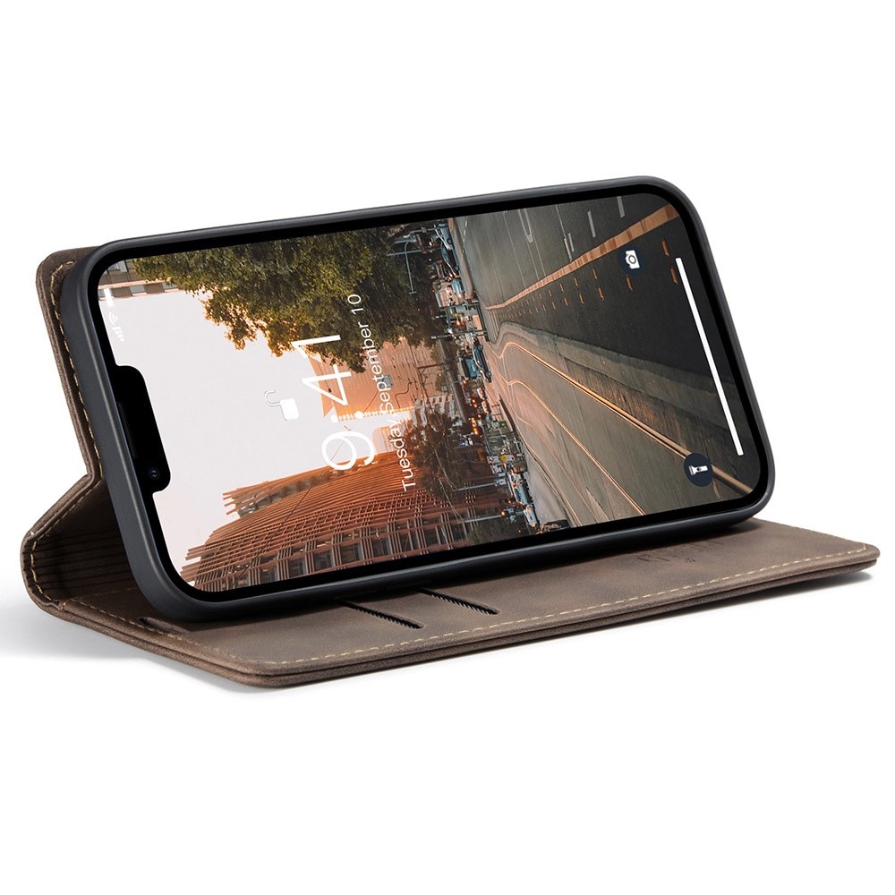 Slim Lommebokveske iPhone 15 Pro Brun