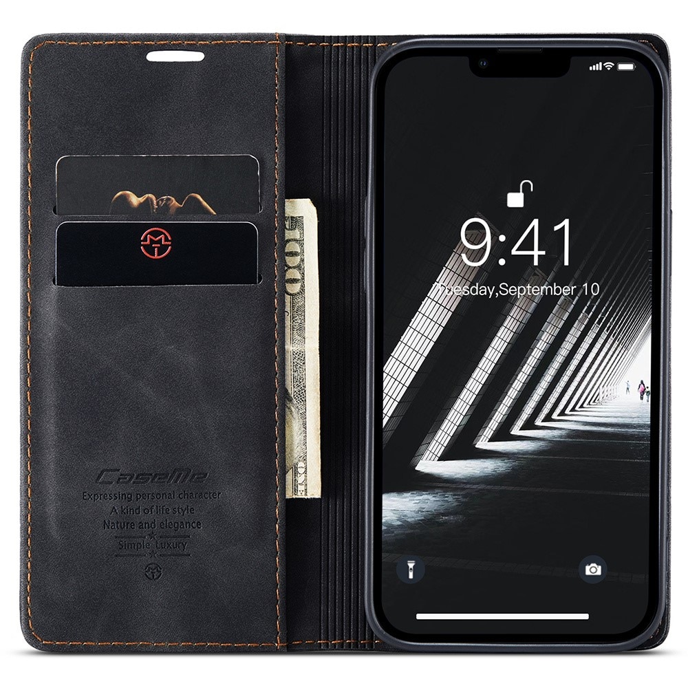 Slim Lommebokveske iPhone 15 Pro Max Svart