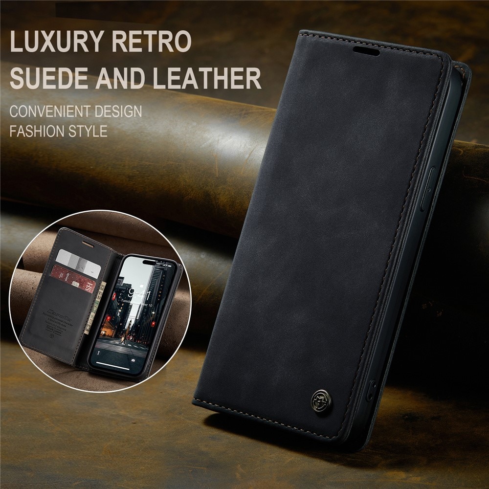 Slim Lommebokveske iPhone 15 Pro Max Svart