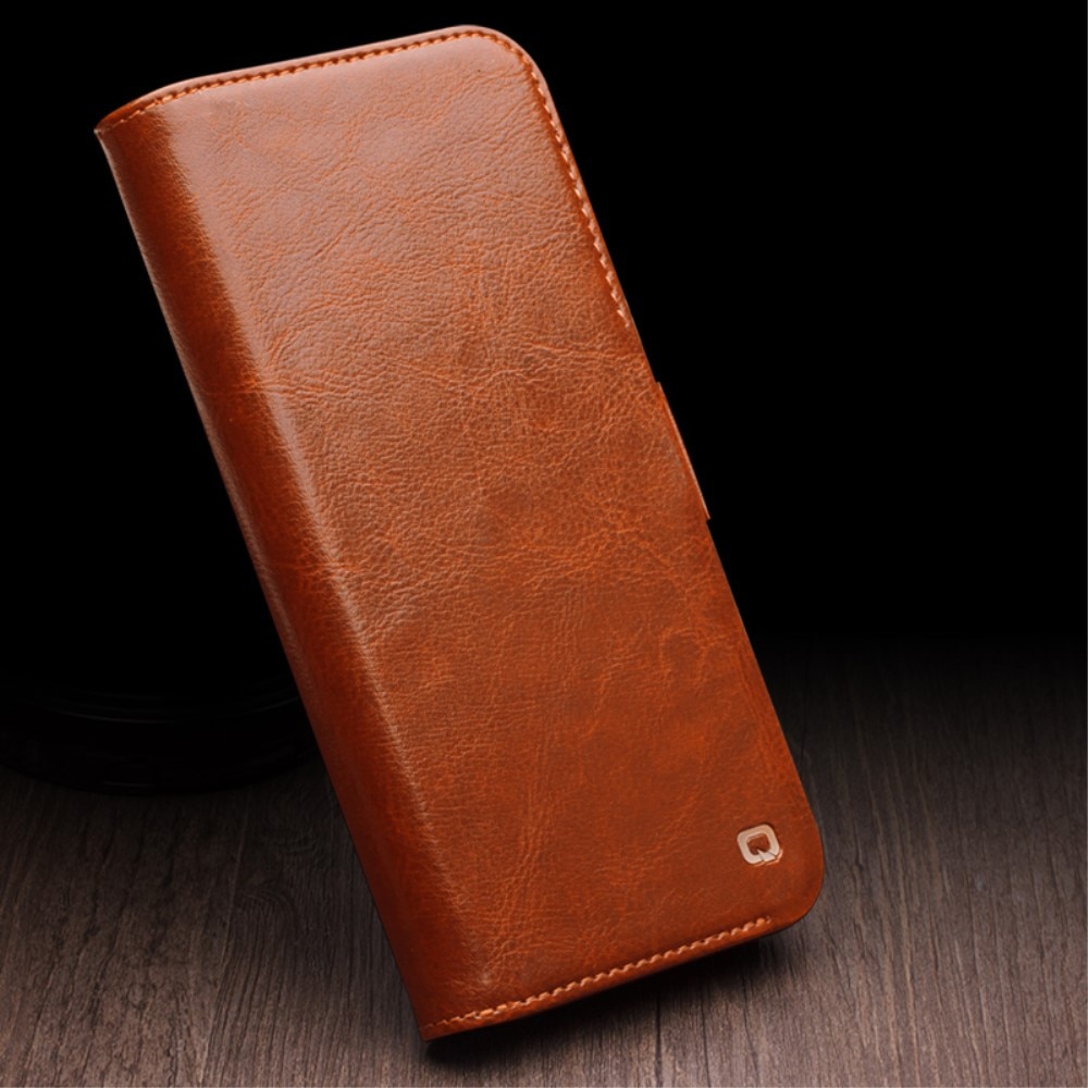 iPhone 15 Pro Leather Wallet Case Cognac