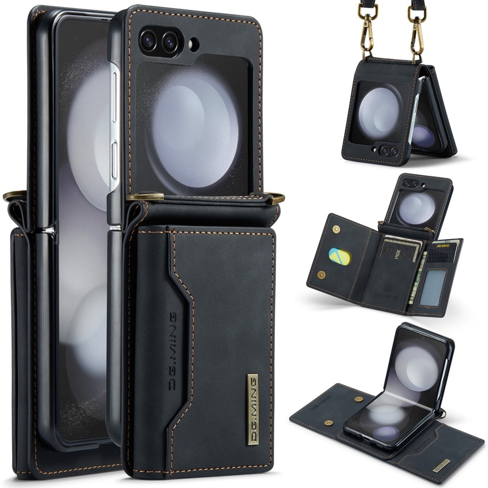 Magnetic Card Slot Case Samsung Galaxy Z Flip 5 Black
