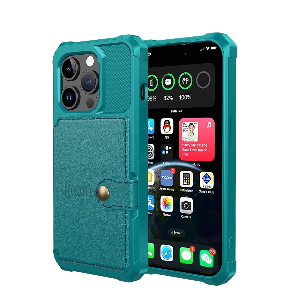Tough Multi-slot Deksel iPhone 15 Pro Grønn