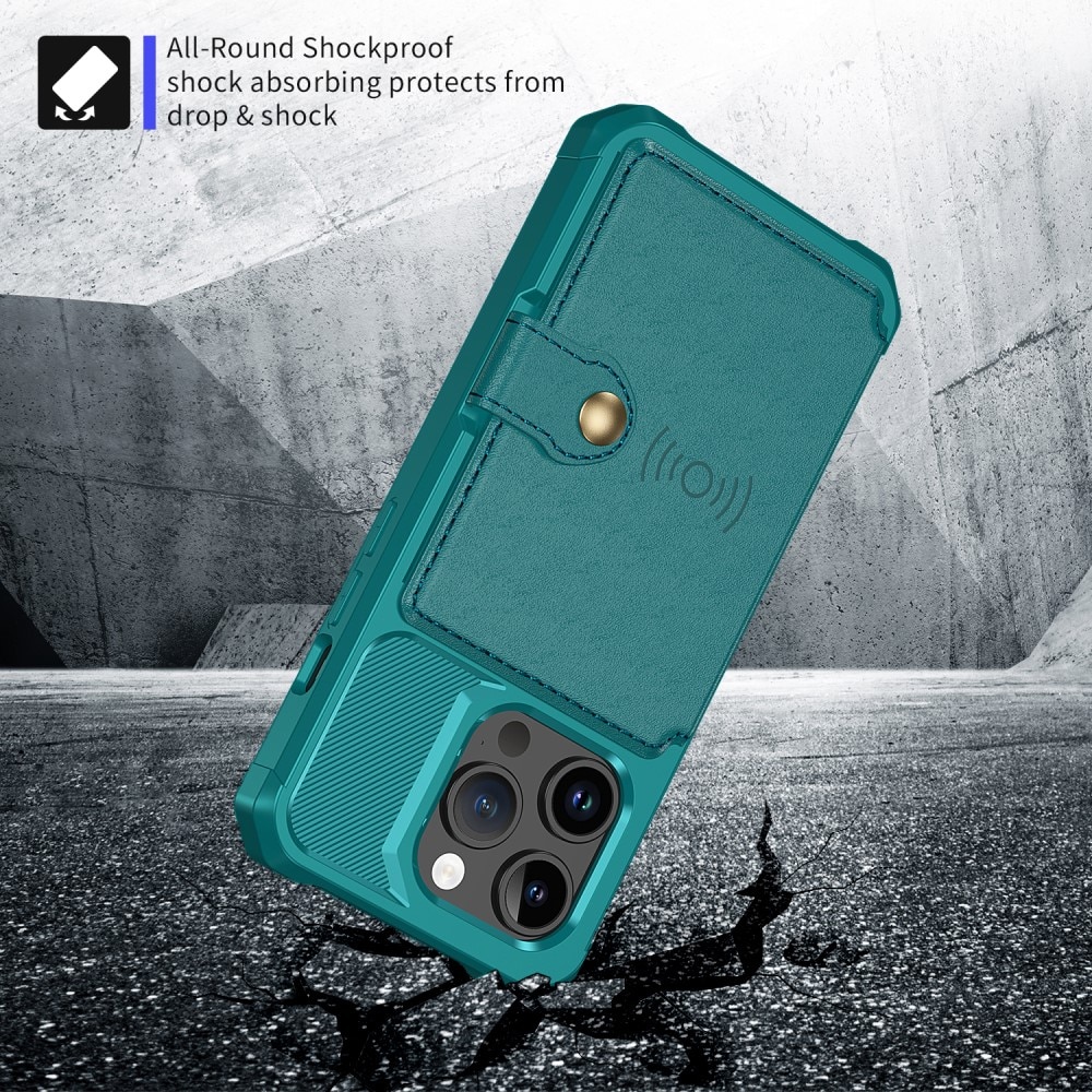 Tough Multi-slot Deksel iPhone 15 Pro Grønn