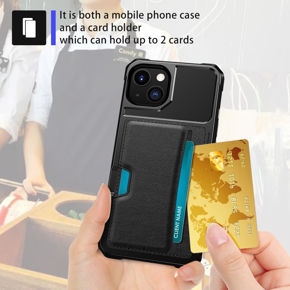 Tough Card Case iPhone 15 Plus svart