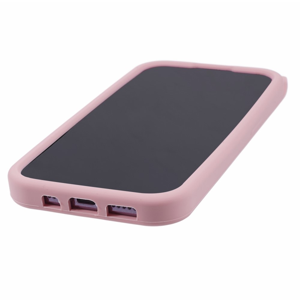 Deksel Silikon Katt iPhone 14 Pro rosa