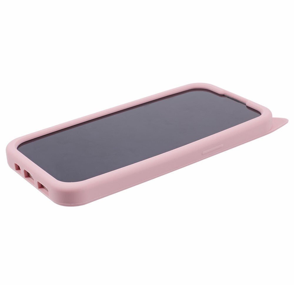 Deksel Silikon Katt iPhone 13 rosa