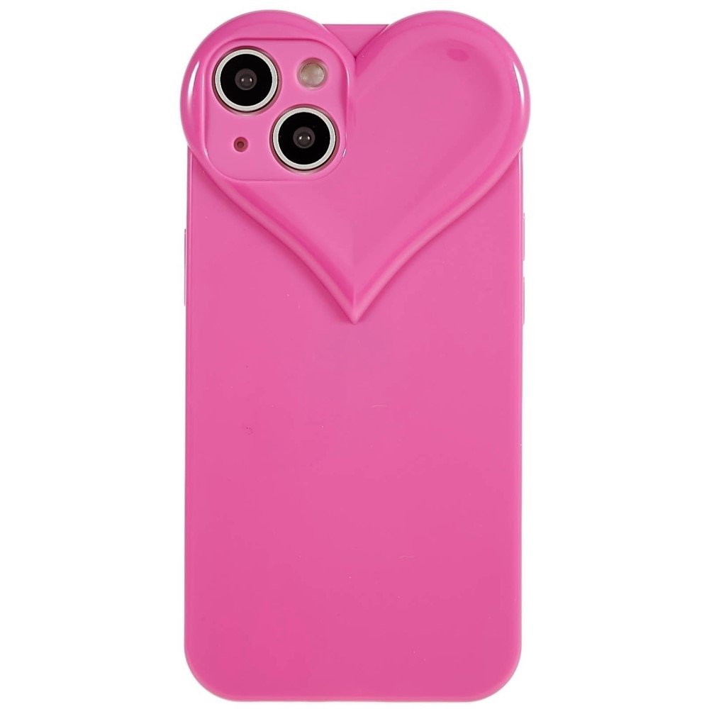 TPU Deksel Hjerte iPhone 15 rosa