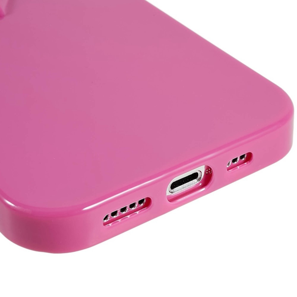 TPU Deksel Hjerte iPhone 15 Pro rosa