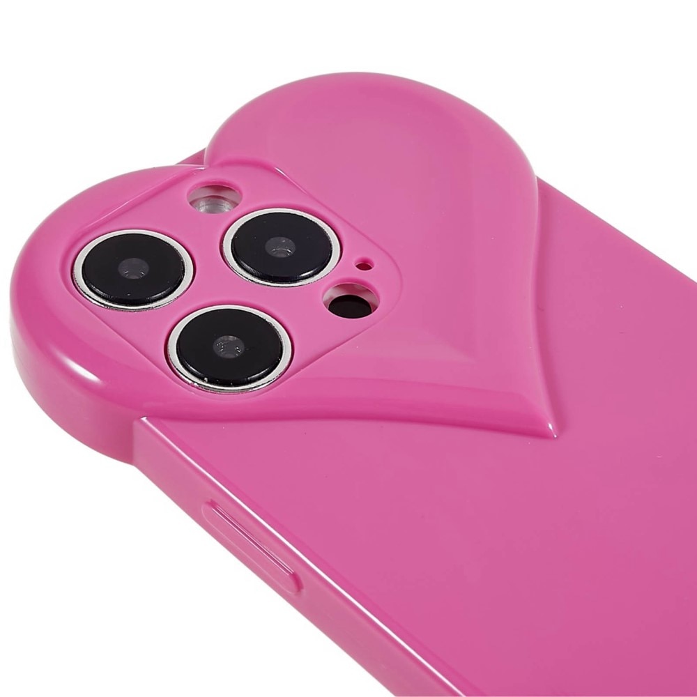 TPU Deksel Hjerte iPhone 15 Pro Max rosa