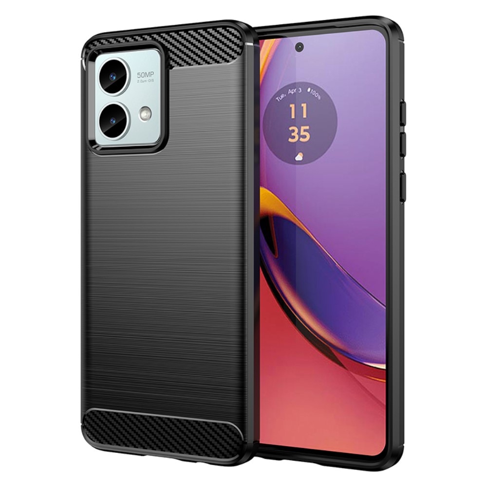 Motorola Moto G84 Deksel TPU Brushed Svart