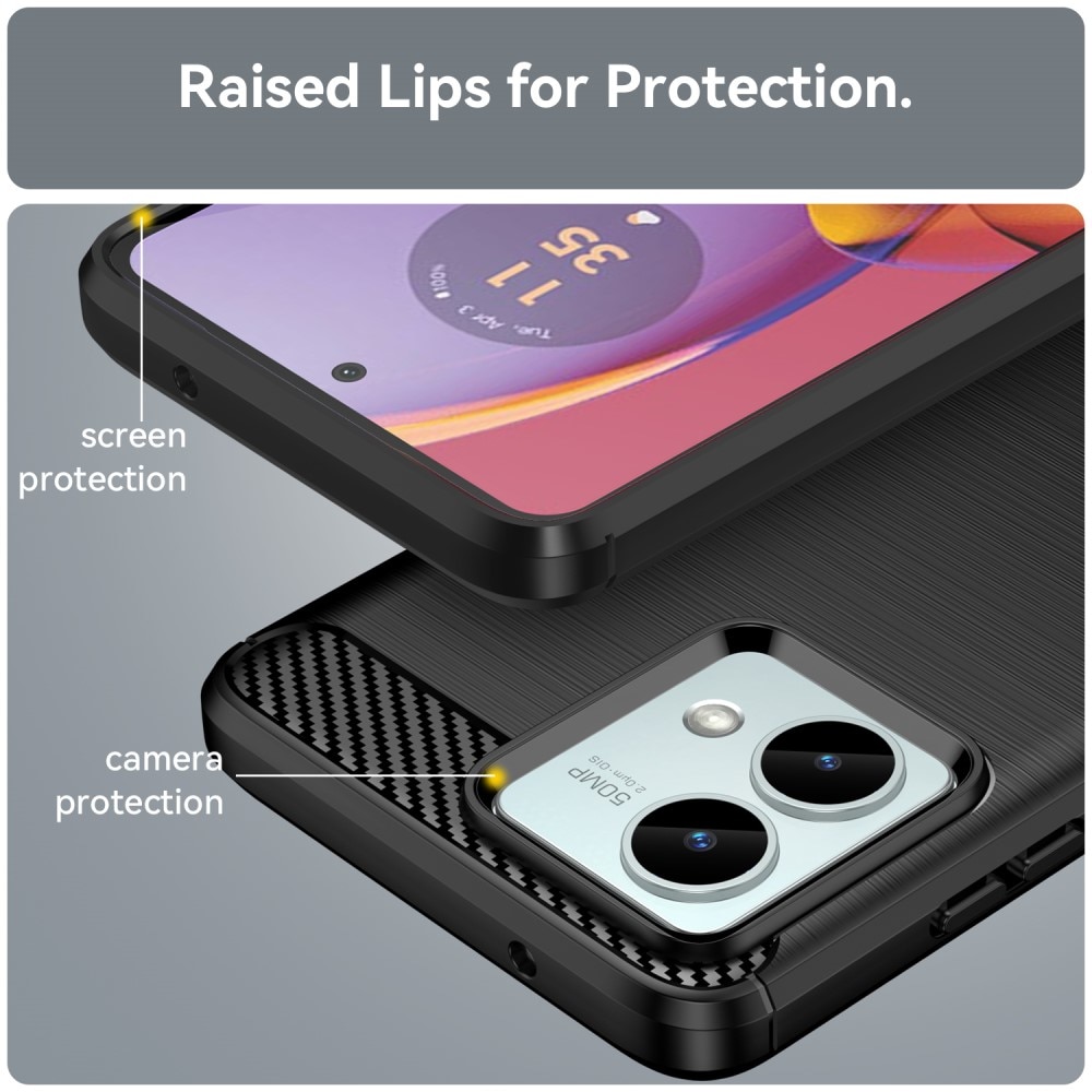 Motorola Moto G84 Deksel TPU Brushed Svart