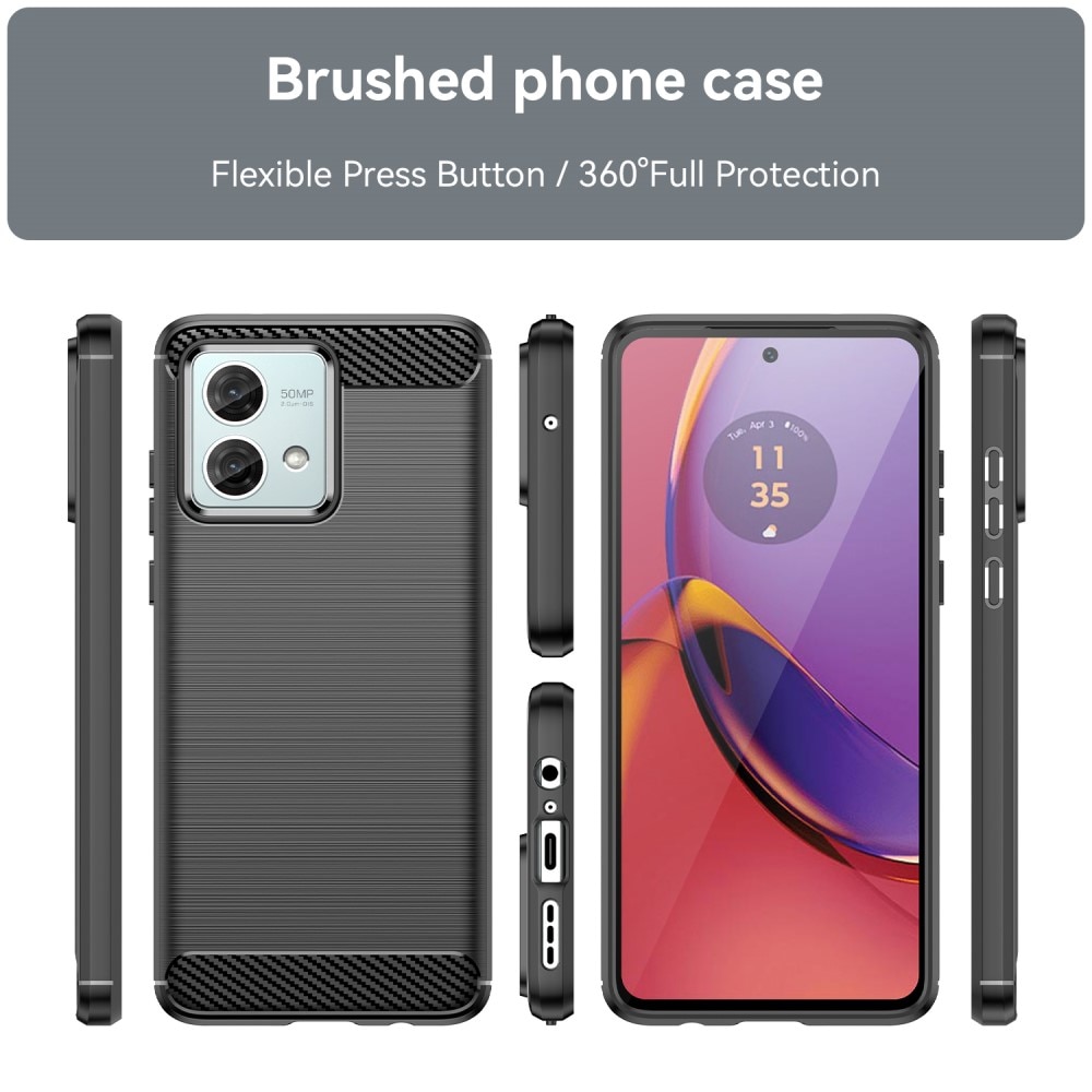 Motorola Moto G84 Deksel TPU Brushed Svart