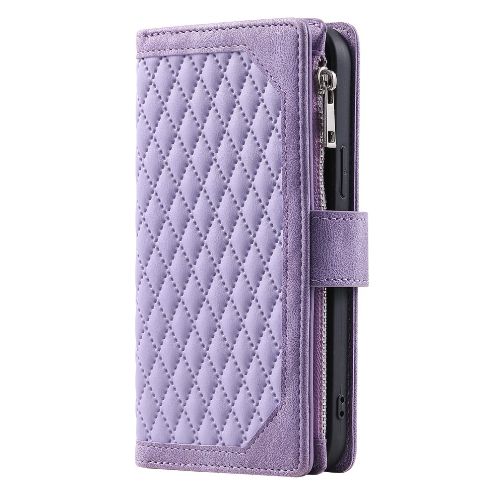 Lommebokveske Samsung Galaxy A15 Quilted lilla