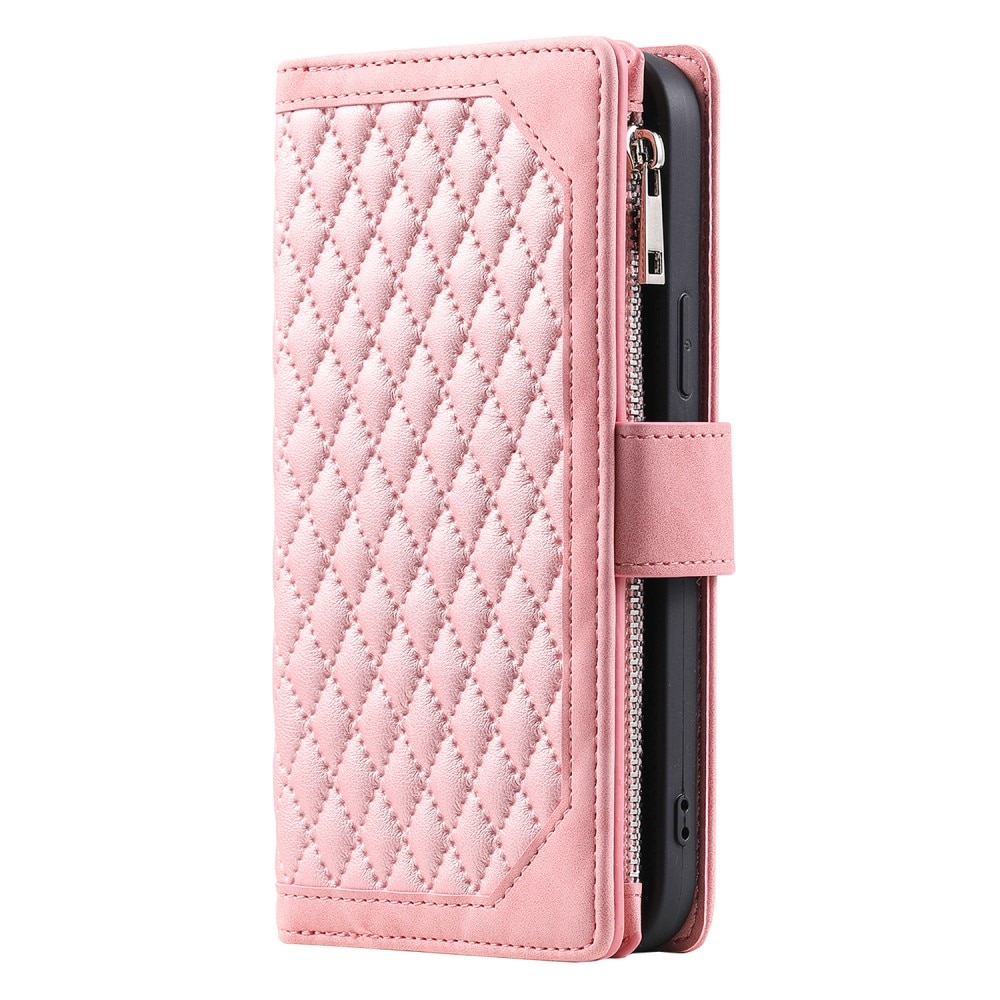 Lommebokveske Samsung Galaxy A15 Quilted rosa