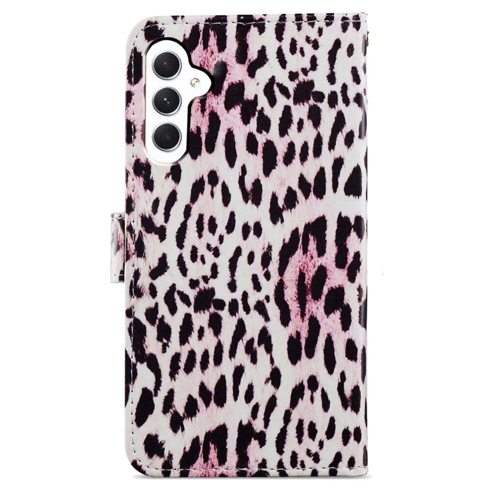 Mobilveske Samsung Galaxy A15 rosa leopard