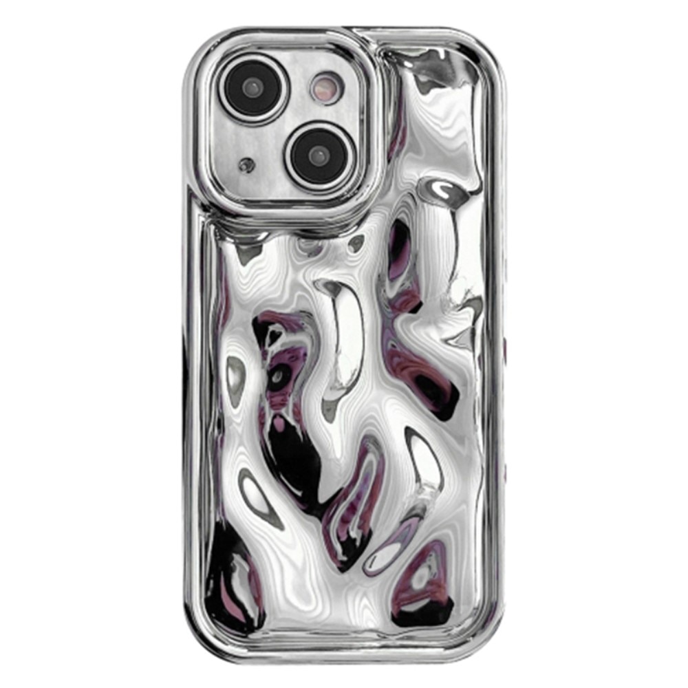 Wavy Deksel TPU iPhone 15 sølv