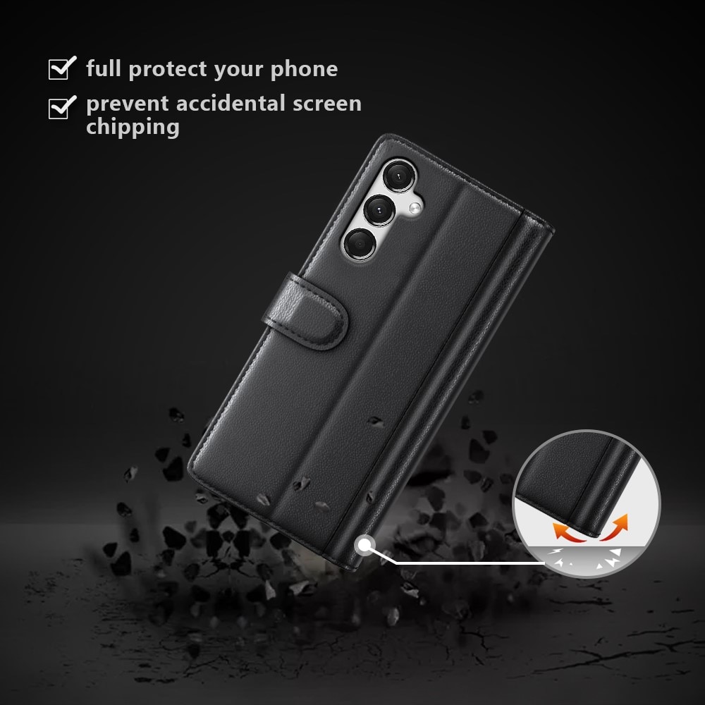 Ekte Lærveske Samsung Galaxy A25 svart