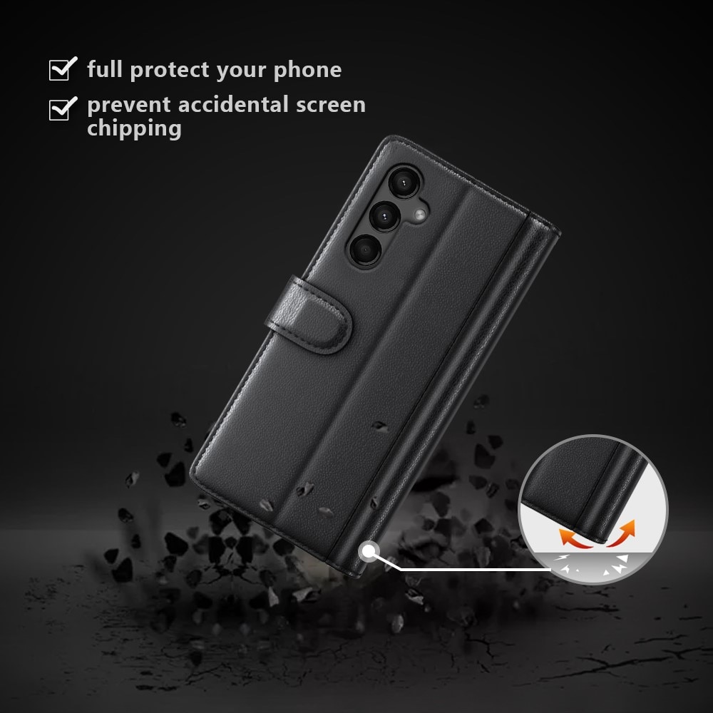 Ekte Lærveske Samsung Galaxy A15 svart